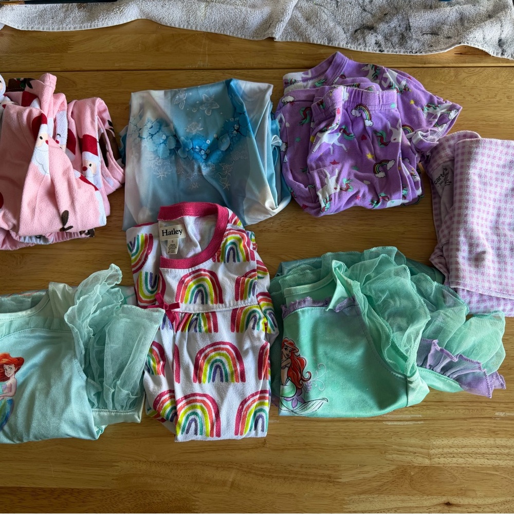 Girls Pajama Bundle with Rainbows & Mermaids